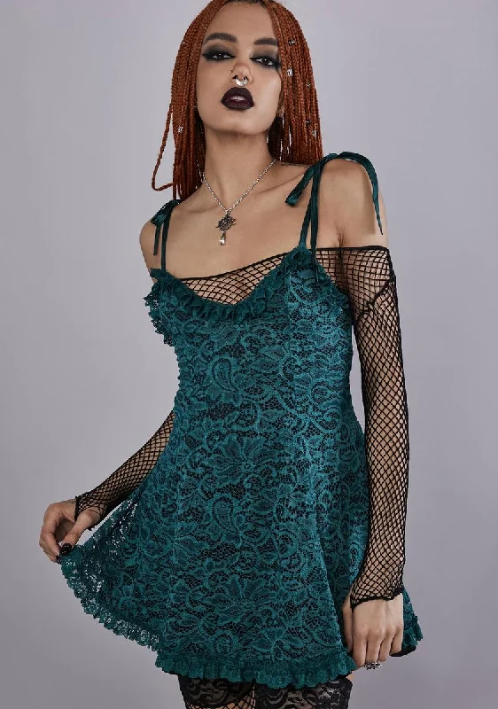 Emerald Faithfully Doomed Lace Dress