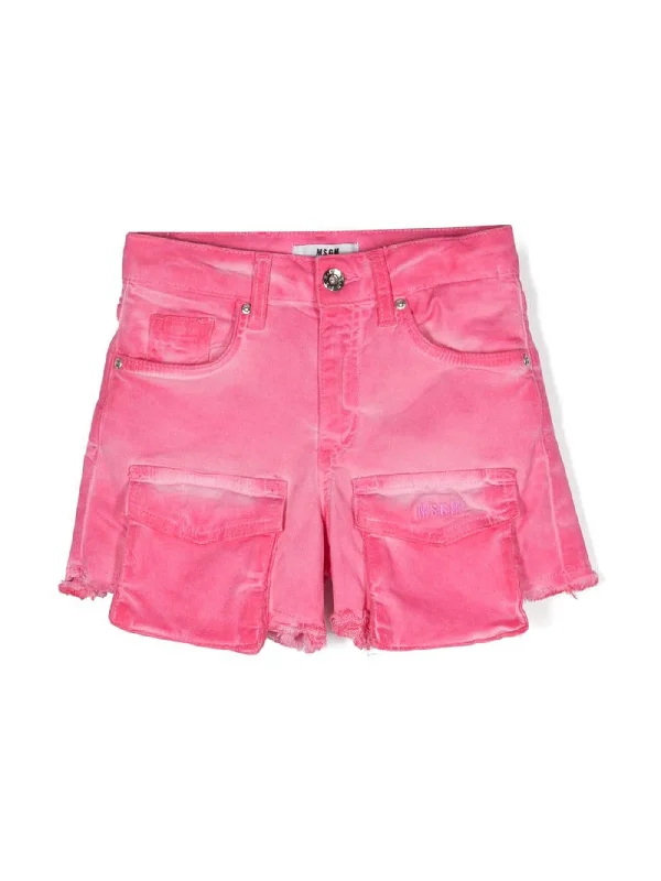 Shorts in fuxia cotton