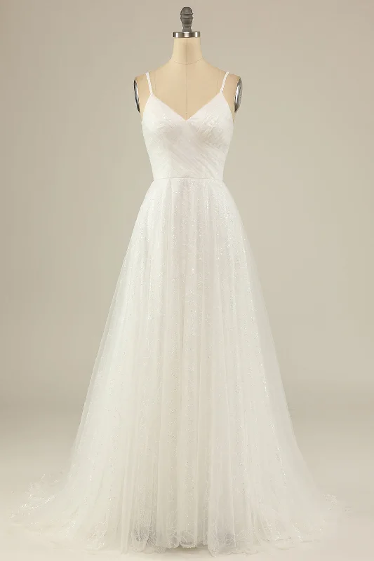 "Bodycon dresses for women to show off curves"A Line Spaghetti Straps White Tulle Party Dress "Bodycon dresses for women to show off curves"A Line Spaghetti Straps White Tulle Party Dress