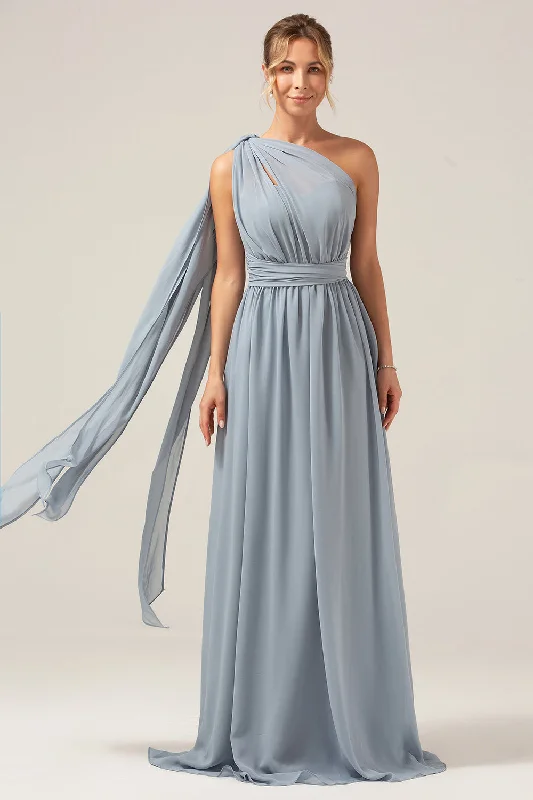 "Homecoming dresses for women to stand out"Dusty Blue Convertible Boho Chiffon Long Maternity Bridesmaid Dress "Homecoming dresses for women to stand out"Dusty Blue Convertible Boho Chiffon Long Maternity Bridesmaid Dress