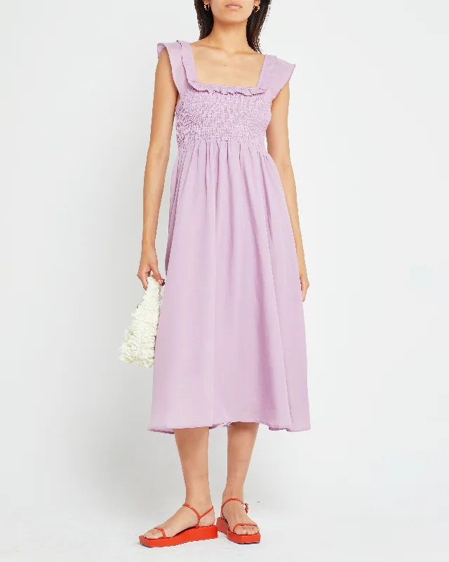 Light Pink Flowy Maxi Dresses for SpringFleur Dress