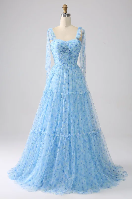 "Elegant wedding guest dresses for women under $100"Light Blue A-Line Spaghetti Straps Long Prom Dress "Elegant wedding guest dresses for women under $100"Light Blue A-Line Spaghetti Straps Long Prom Dress