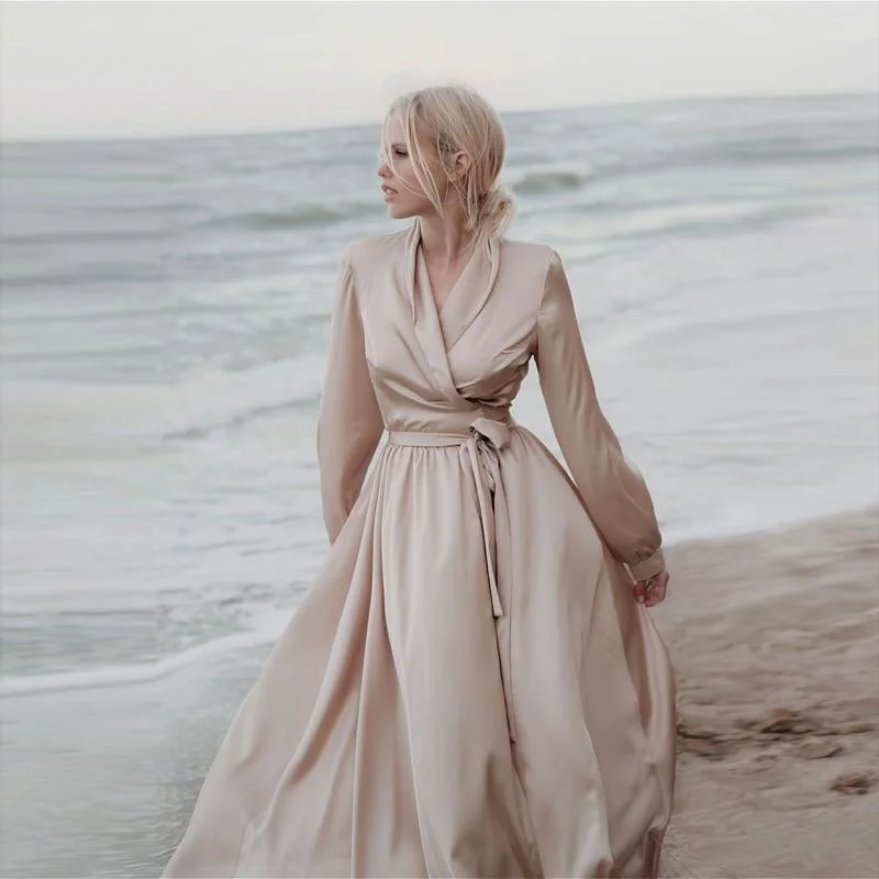 Soft Coral - Fleece Maxi Dresses for a Cozy FeelFashionSierra - Maxi Long Holiday Boho Fashion Long Dress