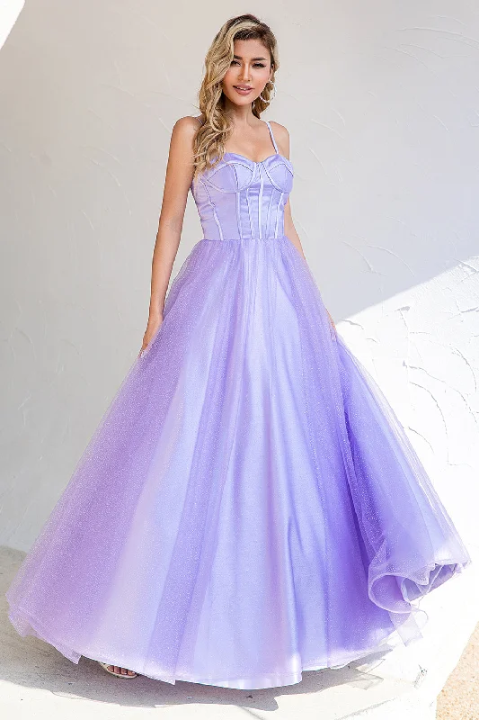 "Beach wedding dresses for women for a laid - back ceremony"Purple Tulle A-line Prom Dress "Beach wedding dresses for women for a laid - back ceremony"Purple Tulle A-line Prom Dress