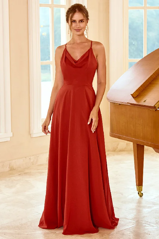 "Shirt dresses for women for a smart - casual style"Rust Red Spaghetti Straps Long Bridesmaid Dress "Shirt dresses for women for a smart - casual style"Rust Red Spaghetti Straps Long Bridesmaid Dress