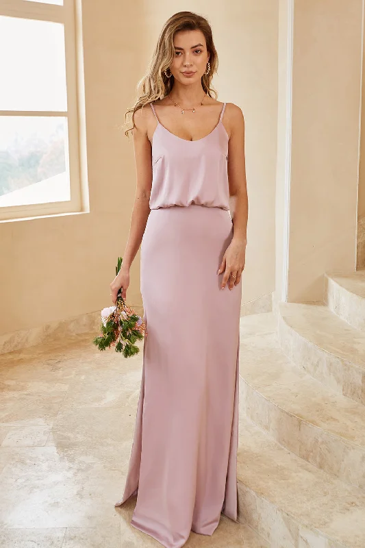 "Seasonal Sale: Save Big on Women's Dresses for Every Occasion"Spaghetti Straps Grey Pink Long Bridesmaid Dress "Seasonal Sale: Save Big on Women's Dresses for Every Occasion"Spaghetti Straps Grey Pink Long Bridesmaid Dress