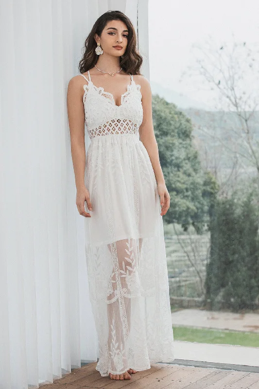 "Flash Sale: Grab Your Favorite Women's Dresses at Unbeatable Prices!"Spaghetti Straps Lace Elegant White Graduation Dress "Flash Sale: Grab Your Favorite Women's Dresses at Unbeatable Prices!"Spaghetti Straps Lace Elegant White Graduation Dress
