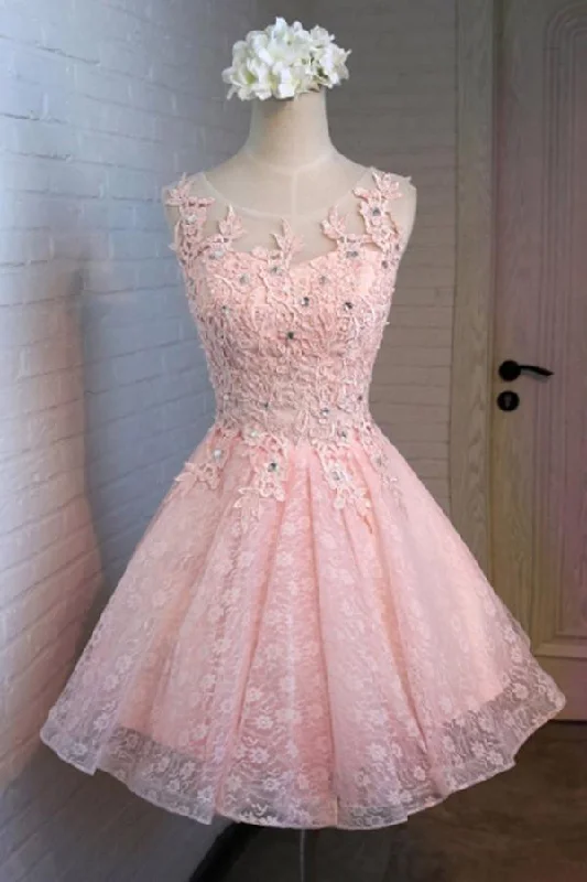 Party Dresses with Sheer Sleeve and Sequined Cuffs and Bow at the Waist for Ladies' Elegant and Sweet LookA-Line Round Neck Lace Beaded Homecoming Dress Cocktail Dress PG129 Party Dresses with Sheer Sleeve and Sequined Cuffs and Bow at the Waist for Ladies' Elegant and Sweet LookA-Line Round Neck Lace Beaded Homecoming Dress Cocktail Dress PG129