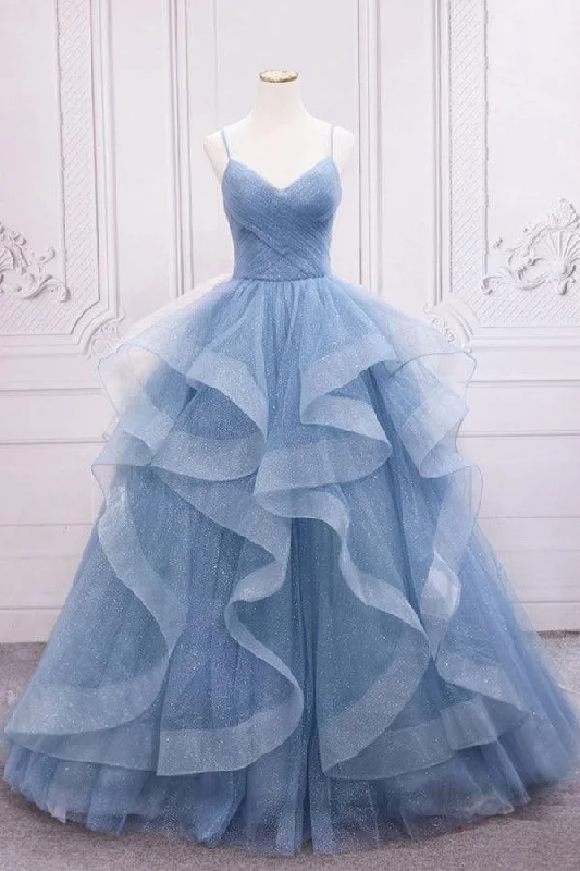 Elegant Long Sleeve Lace Party Dresses for Ladies' Formal EventsBlue Tulle Sequin Long Prom Dress Blue Tulle Formal Dress PSK317 Elegant Long Sleeve Lace Party Dresses for Ladies' Formal EventsBlue Tulle Sequin Long Prom Dress Blue Tulle Formal Dress PSK317