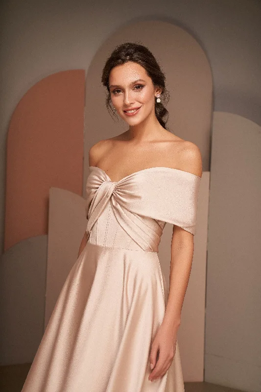 Party Dresses with Pleated Tulle Skirt and Sequined Geometric Shapes for Ladies' Princess and Modern LookElegant Off-shoulder Long Dress Party Dresses with Pleated Tulle Skirt and Sequined Geometric Shapes for Ladies' Princess and Modern LookElegant Off-shoulder Long Dress