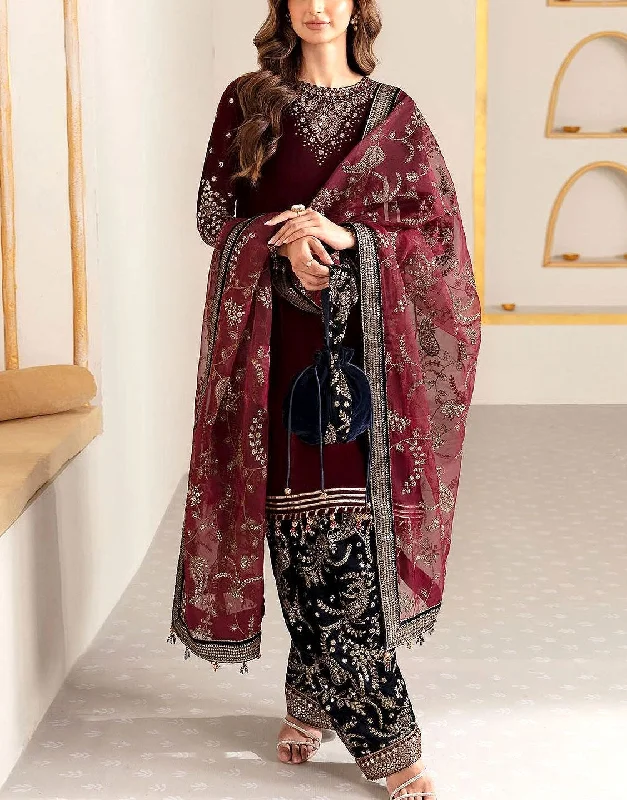 Party Dresses with Sheer Sleeve and Sequined Cuffs and Embroidered Bodice for Ladies' Elegant and Sparkly LookTrendy Embroidered Velvet Party Wear Dress with Emb. Silk Trouser (DZ17616) Party Dresses with Sheer Sleeve and Sequined Cuffs and Embroidered Bodice for Ladies' Elegant and Sparkly LookTrendy Embroidered Velvet Party Wear Dress with Emb. Silk Trouser (DZ17616)