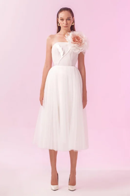 Split - hem midi dress for added mobility and a trendy styleFaye Flared Floral Mesh Sheer Midi Dress Split - hem midi dress for added mobility and a trendy styleFaye Flared Floral Mesh Sheer Midi Dress