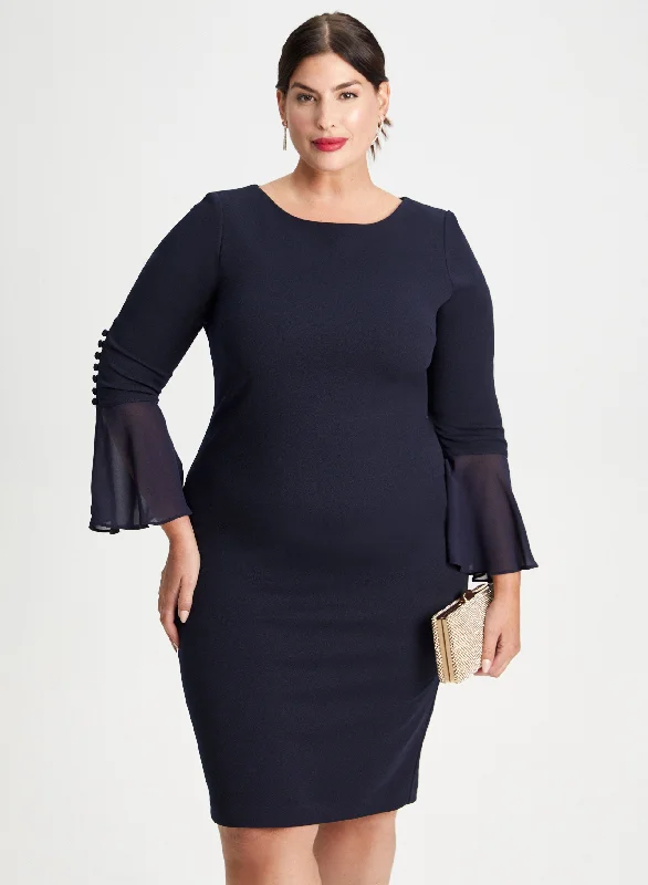 Tulle Party Dresses with Beaded Waistband for Ladies' Defined Waist and Graceful LookJoseph Ribkoff - Flare Sleeve Dress Tulle Party Dresses with Beaded Waistband for Ladies' Defined Waist and Graceful LookJoseph Ribkoff - Flare Sleeve Dress