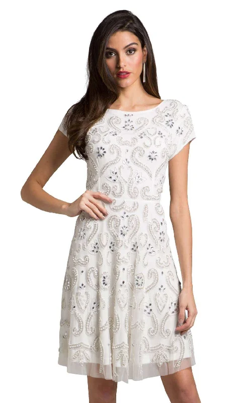 Party Dresses with Satin Trimmed Collar and Ruffled Hem for Ladies' Classic and Girly LookLara 33404 Dress Party Dresses with Satin Trimmed Collar and Ruffled Hem for Ladies' Classic and Girly LookLara 33404 Dress