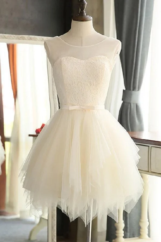 Party Dresses with Embroidered Birds and Sequined Floral Motifs and Satin and Lace Combo for Ladies' Nature Inspired and Romantic LookMini Charming Tulle Short Prom Dresses Homecoming Dresses PG127 Party Dresses with Embroidered Birds and Sequined Floral Motifs and Satin and Lace Combo for Ladies' Nature Inspired and Romantic LookMini Charming Tulle Short Prom Dresses Homecoming Dresses PG127