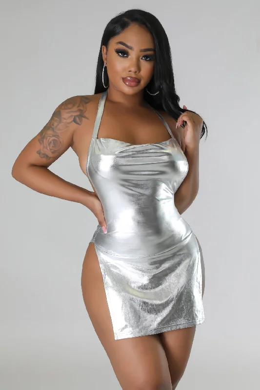 Sexy Backless Satin Party Dresses for Ladies' Night OutNights In The Future Dress