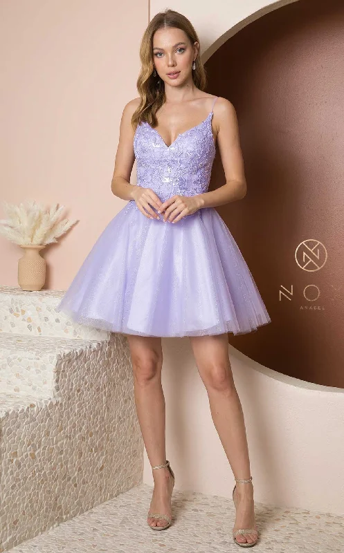 Lace Trimmed Party Dresses with Bow Back for Ladies' Dainty and Feminine LookNox Anabel E777 Dress Lace Trimmed Party Dresses with Bow Back for Ladies' Dainty and Feminine LookNox Anabel E777 Dress