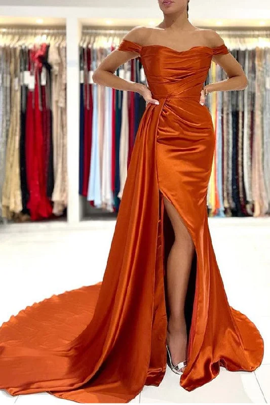 Polka Dot Party Dresses with Bow Accents for Ladies' Playful LookOff the Shoulder Evening Dress Mermaid Satin Prom Dress with Flap PSK322 Polka Dot Party Dresses with Bow Accents for Ladies' Playful LookOff the Shoulder Evening Dress Mermaid Satin Prom Dress with Flap PSK322
