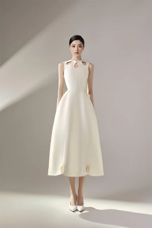 Plus size A - line midi dress with a flattering fitPaloma A-line Sleeveless Taffeta Midi Dress Plus size A - line midi dress with a flattering fitPaloma A-line Sleeveless Taffeta Midi Dress