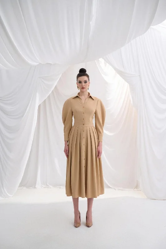 Floral print chiffon midi dress for a feminine and elegant lookReisy Shirt Leg Of Mutton Sleeved Twill Midi Dress Floral print chiffon midi dress for a feminine and elegant lookReisy Shirt Leg Of Mutton Sleeved Twill Midi Dress