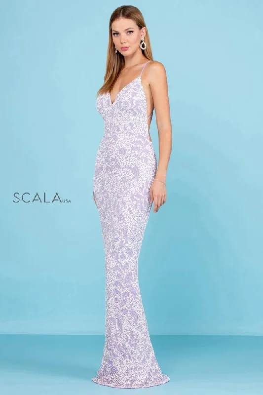 High Low Hem Party Dresses with Sheer Panel for Ladies' Fashion Forward LookScala Dress 47542 High Low Hem Party Dresses with Sheer Panel for Ladies' Fashion Forward LookScala Dress 47542