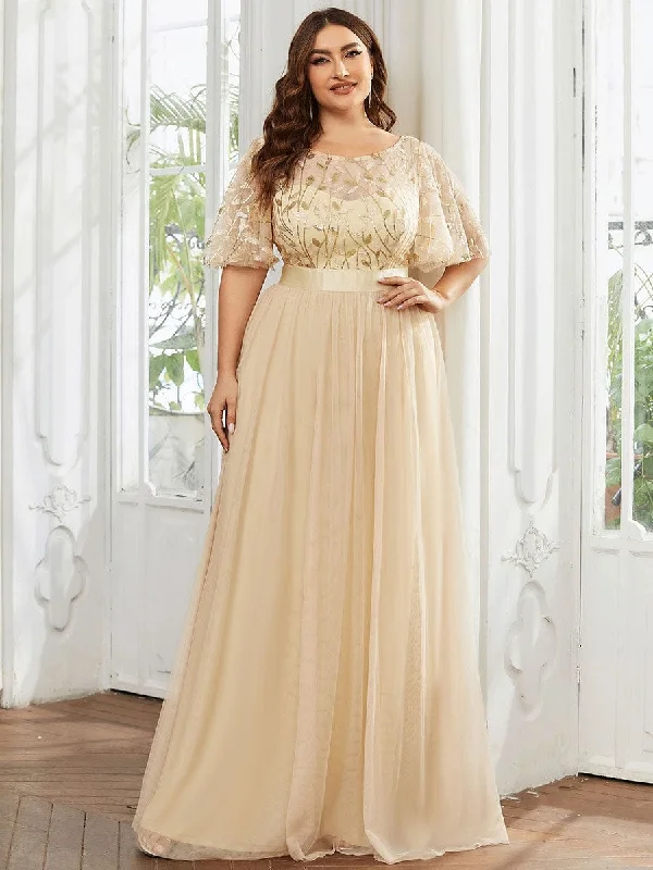 Bohemian Embroidered Party Dresses for Ladies' Beach PartiesPlus Size Sequin Bodice Long Formal Evening Dresses Bohemian Embroidered Party Dresses for Ladies' Beach PartiesPlus Size Sequin Bodice Long Formal Evening Dresses