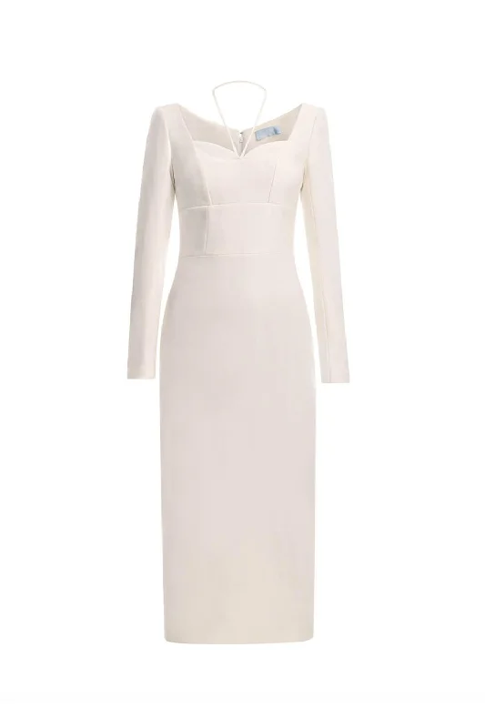 Wrap - style midi dress with a customizable fitSeymore Sheath Long Sleeved Cotton Blend Midi Dress Wrap - style midi dress with a customizable fitSeymore Sheath Long Sleeved Cotton Blend Midi Dress
