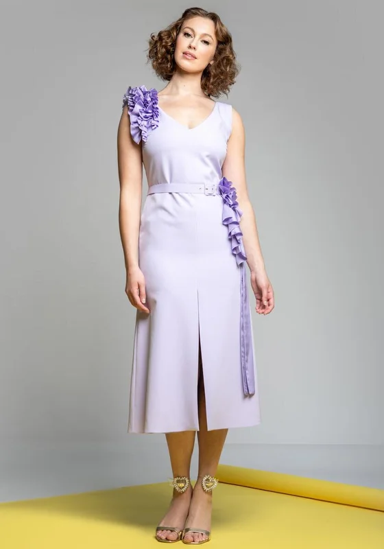 Halter - neck midi dress for a modern and stylish lookSisters by Caroline Kilkenny Allie Midi Dress, Lilac Halter - neck midi dress for a modern and stylish lookSisters by Caroline Kilkenny Allie Midi Dress, Lilac