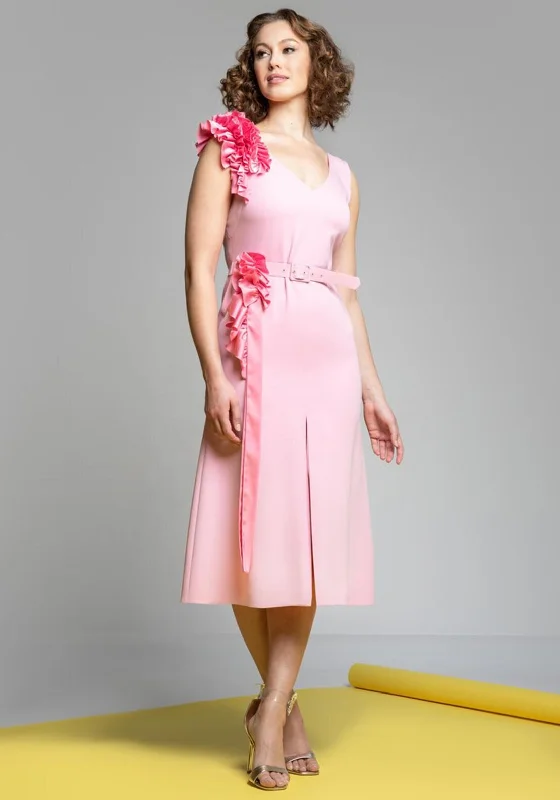 Backless midi dress for a sexy and glamorous appearanceSisters by Caroline Kilkenny Allie Midi Dress, Soft Pink Backless midi dress for a sexy and glamorous appearanceSisters by Caroline Kilkenny Allie Midi Dress, Soft Pink