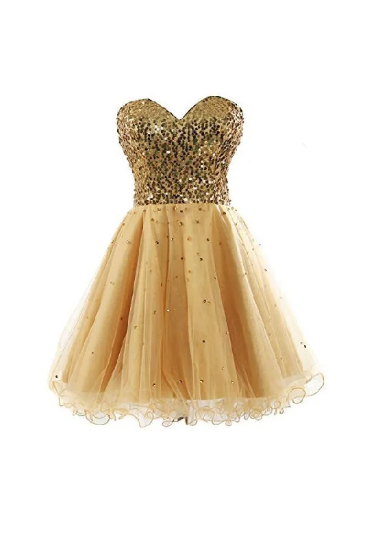 Party Dresses with Cut Out Details and Lace Insertions for Ladies' Bold and Feminine LookSweetheart Tullle Sequins Homecoming Dress Short Prom Gown PG085 Party Dresses with Cut Out Details and Lace Insertions for Ladies' Bold and Feminine LookSweetheart Tullle Sequins Homecoming Dress Short Prom Gown PG085