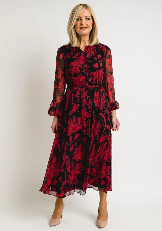 Midi dress for a city break to explore in style and comfortTed Baker Womens Hadlee Vintage Floral Midi Dress, Black Midi dress for a city break to explore in style and comfortTed Baker Womens Hadlee Vintage Floral Midi Dress, Black