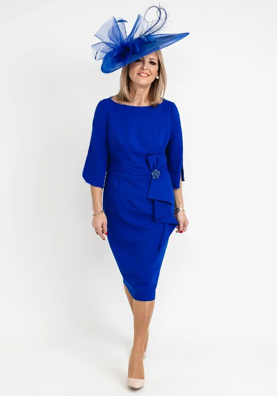 Off - the - shoulder midi dress for a flirty and romantic lookVeni Infantino Bead Trim Midi Dress, Royal Blue Off - the - shoulder midi dress for a flirty and romantic lookVeni Infantino Bead Trim Midi Dress, Royal Blue