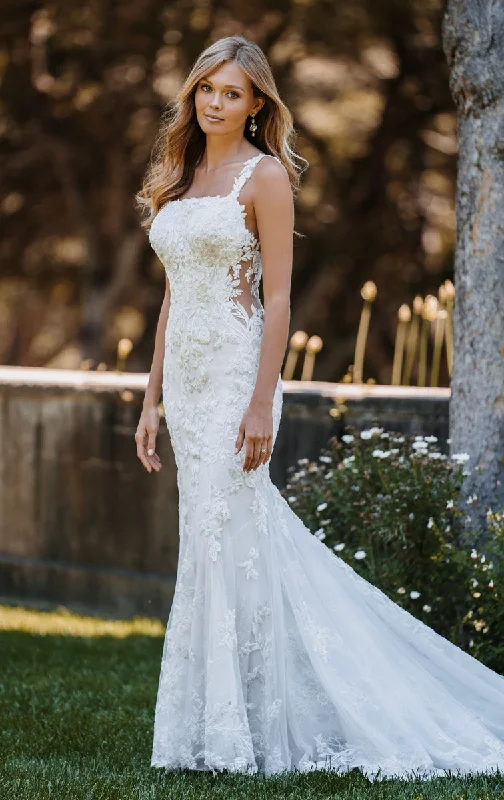 Glamorous mermaid - style wedding dress9911