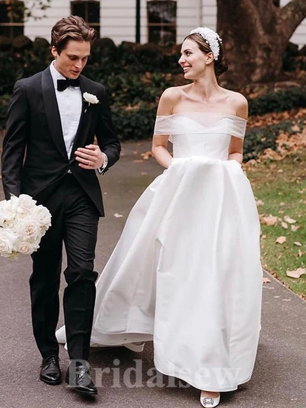 Mermaid - fit wedding dress with a trumpet skirtA-line Simple Satin Dream Fairy Lace Beach Vintage Long Wedding Dresses WD358 Mermaid - fit wedding dress with a trumpet skirtA-line Simple Satin Dream Fairy Lace Beach Vintage Long Wedding Dresses WD358