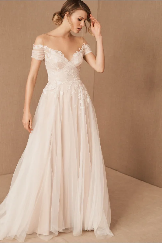 Diamond - encrusted wedding dress for a luxurious feelBHLDN Willowby Katara Gown