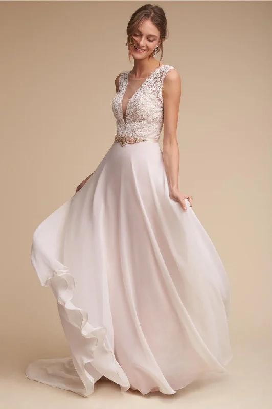 Scuba - fabric wedding dress for a modern fitBHLDN Willowby Taryn Gown