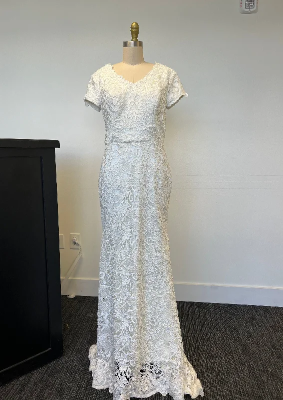 Dainty beaded wedding dress for a glamorous lookBitsy Bridal 6059421
