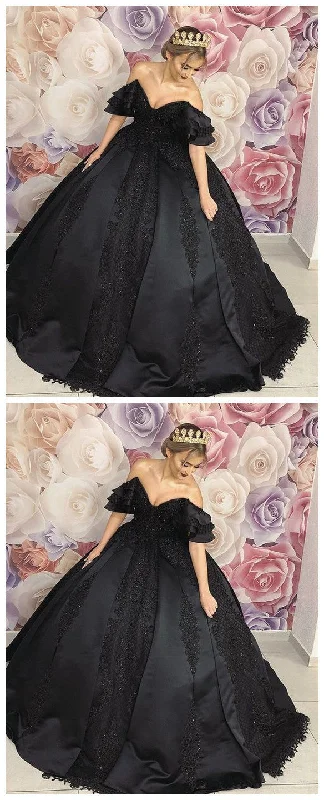 Feather - trimmed wedding dress for a romantic touchBlack ball gown wedding dresses ruffles shoulder prom dress cg11252 Feather - trimmed wedding dress for a romantic touchBlack ball gown wedding dresses ruffles shoulder prom dress cg11252