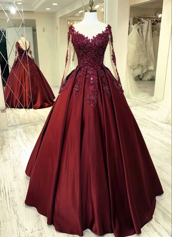 Crochet - detail bohemian wedding dressBurgundy wedding dresses long sleeves prom Dress cg21925 Crochet - detail bohemian wedding dressBurgundy wedding dresses long sleeves prom Dress cg21925