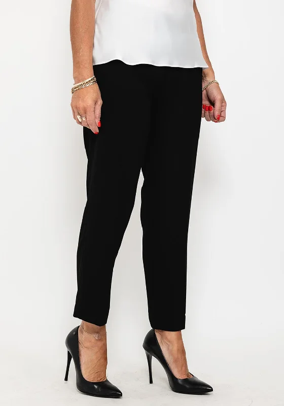 Drawstring jogger pants for women in a casual sporty lookCamelot Light Slim Leg Trousers, Black