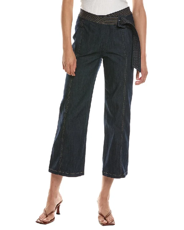 Metallic wide leg dress pants for women in a shiny and glamorous styleCinq à Sept Judes Pant