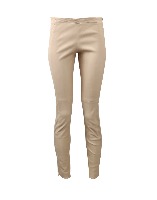 Drawstring wide leg pants for women in a casual and relaxed styleCurved Seam Leather Legging Drawstring wide leg pants for women in a casual and relaxed styleCurved Seam Leather Legging