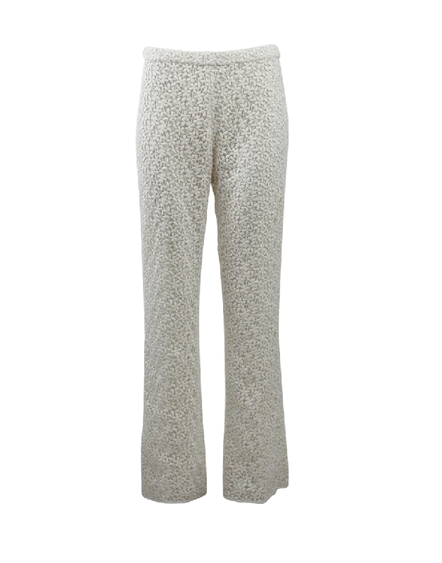 Cuffed flared pants for women in a retro - inspired styleDaisy Macrame Lace Pant