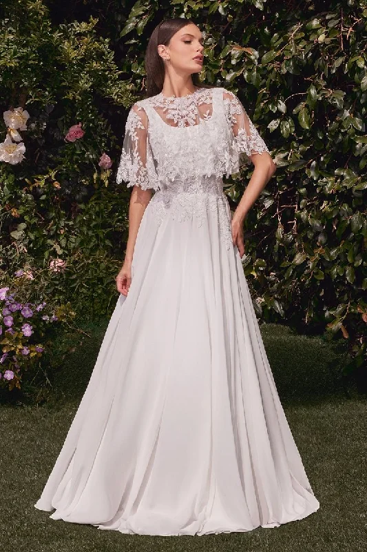 Metallic - thread - detailed wedding dressTamara