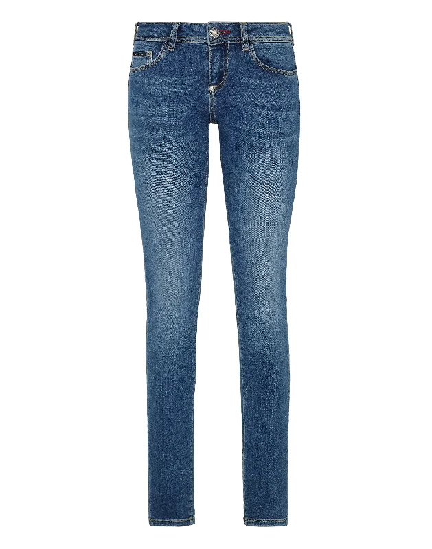 Plaid wide leg jeans for women in a preppy and trendy styleDenim Slim Fit Jeggings Iconic Plein