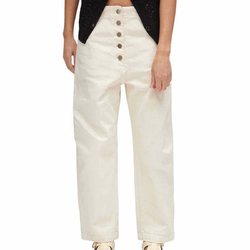 Bootcut pants for women to pair with bootsElkin Pant In Dirty White