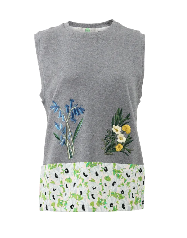 Corduroy bootcut pants for women in a classic and comfortable styleEmbroidered Flower Tank