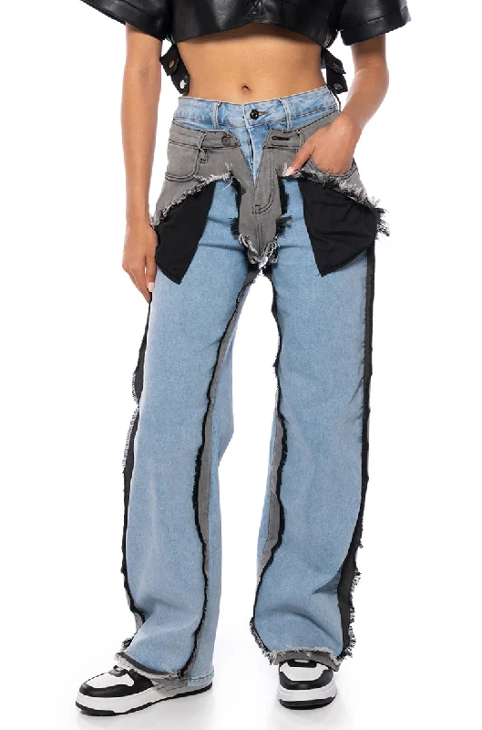 Bootcut dress pants for women in a formal and stylish lookFIGURE IT OUT MULTI DENIM PANT