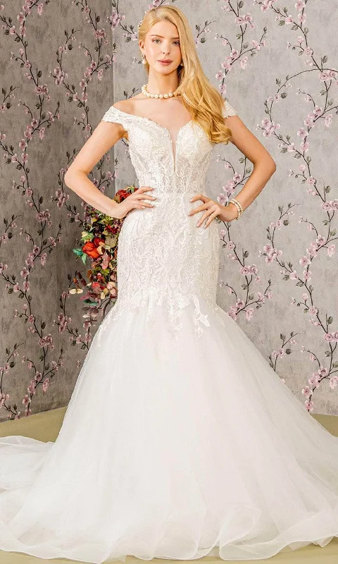 Satin - and - lace combination wedding dressGLS by Gloria Bridal GL3490 - Embroidered Trumpet Ballgown Satin - and - lace combination wedding dressGLS by Gloria Bridal GL3490 - Embroidered Trumpet Ballgown