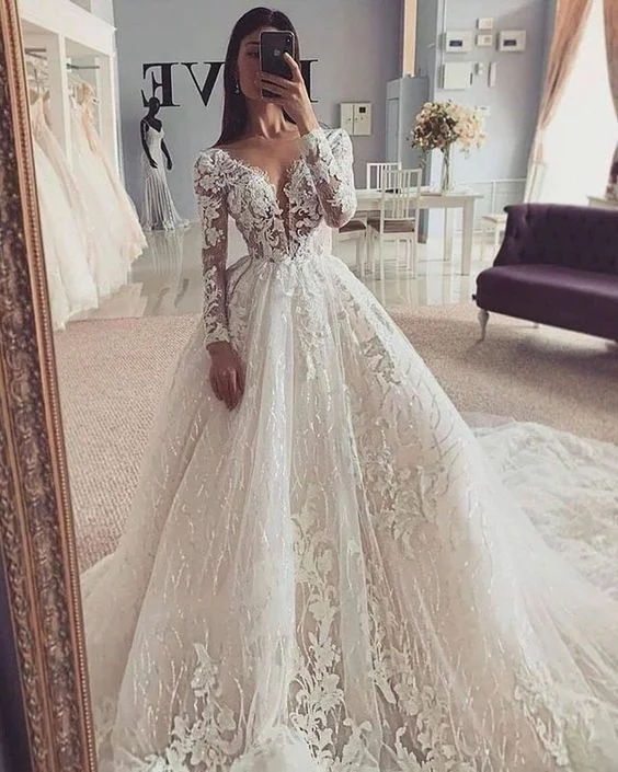 Engagement - party - worthy short wedding dressGorgeous A-Line V Neck Long Sleeves Lace Wedding Dresses prom gown cg21582 Engagement - party - worthy short wedding dressGorgeous A-Line V Neck Long Sleeves Lace Wedding Dresses prom gown cg21582